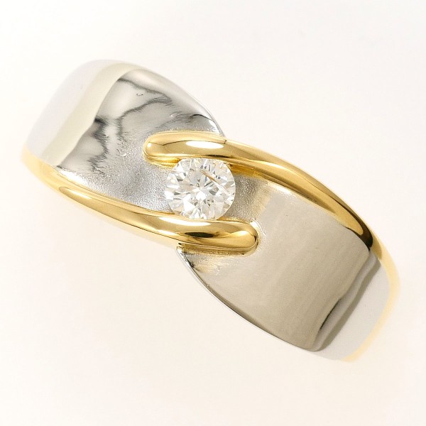 PT900 プラチナ リング 11.5号 ダイヤ 0.12 中古