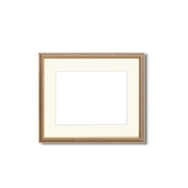 (軽量額)UVカットアクリル 装飾水彩額t（マット付き）F4 Gブラウン