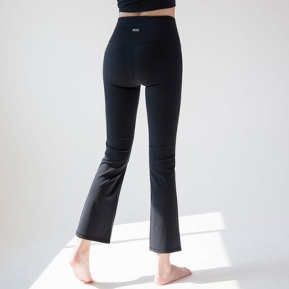 A4380コートや9部ブーツカットフィットブラックS.M.L