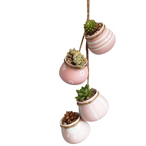 植木鉢 ミニ 多肉植物 花瓶 贈り物 室内 4個セット 飾 陶器 園芸 室内 クリスマス