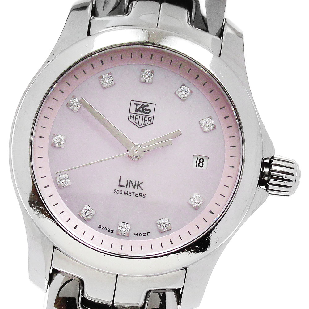 タグホイヤー TAG HEUER WJF131B リンク デイト 11Pダイヤ クォーツ レディース _883264【中古】