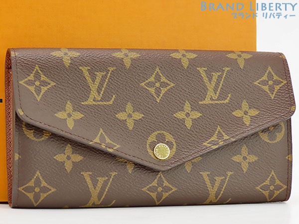 未使用ルイヴィトンモノグラムポルトフォイユサラ二つ折り長財布ダークブラウンM60531