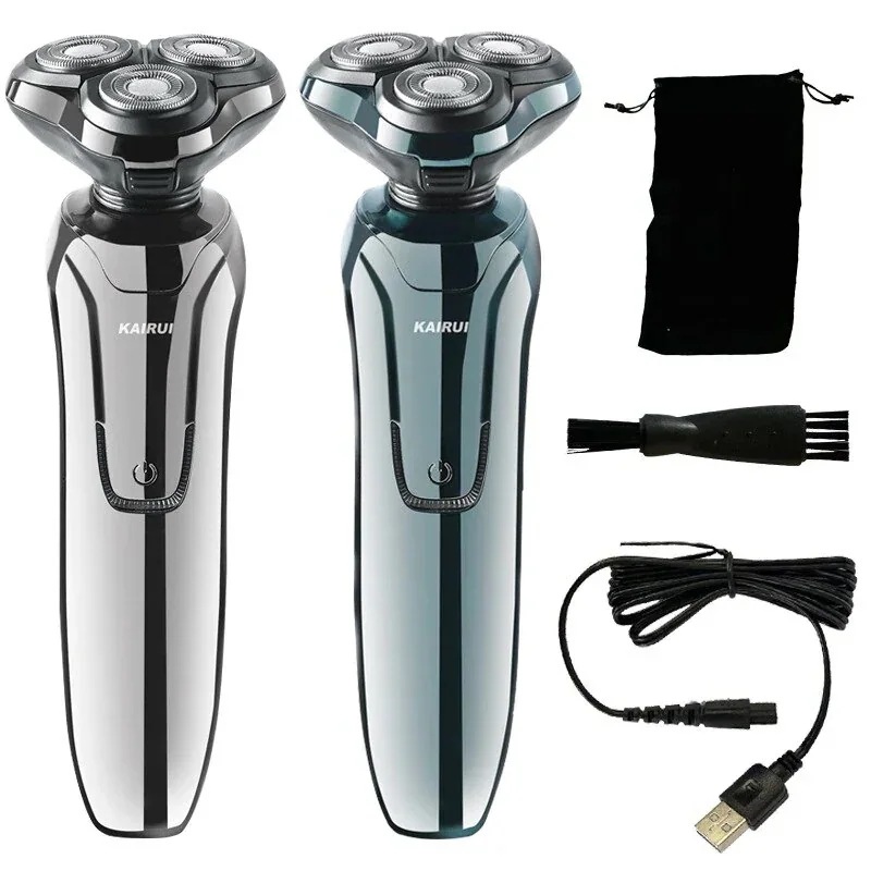 販促-送費無料電気シェーバー メンズシェーバー 3枚刃 回転式 乾湿両用 髭剃り ひげそり USB充電 安全ロック　父の日 クリスマス プレゼント 4,823円