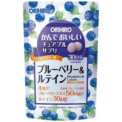 他サイト： ブルーベリー オリヒロ かんでおいしいチュアブルサプリブルーベリー＆ルテイン120粒の商品画像