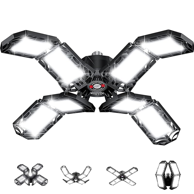 ガレージライトE26 ガレージライト LED 電球 150W 小型 シーリングライト，吊り下げ照明 85v-265v 折りたたみ式 ペンダントライト 天井照明，不要 角度調節可能 省エネ 小型 シーリ