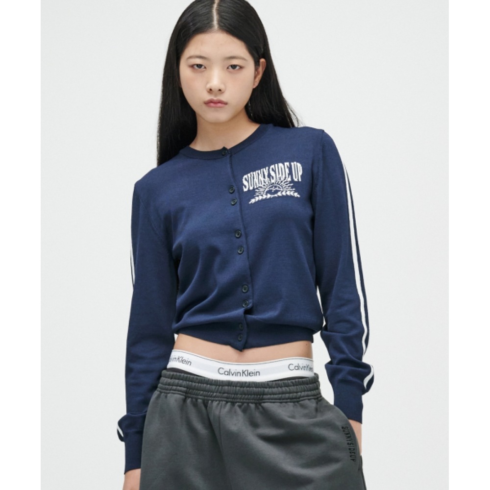 TAKEASY (レディース) ラインサマーカーディガン (ネイビー) 6,636円