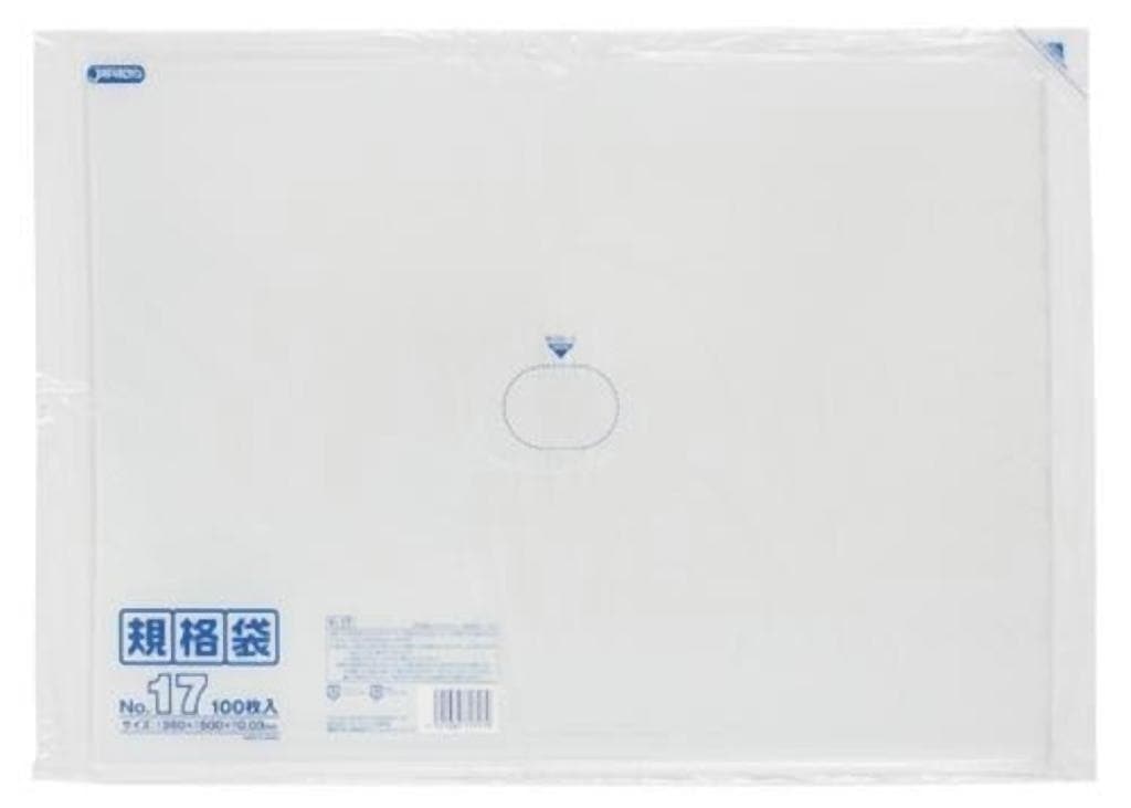規格袋 17号100枚入03LLD透明 K17 [xまとめ買い（15袋x5ケース）合計75袋セット] 38-462