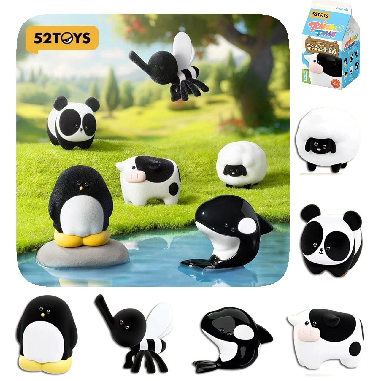 【公式正規品】52 TOYS 鵲拾楽(カサシーガ) レインボータウンシリーズ ブラインドボックス かわいい動物フィギュア プレゼントに最適 限定グッズ