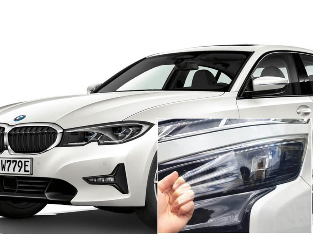 ヘッドライトプロテクションフィルム (BMW 3シリーズ セダン) 車種専用 カット済み 左右セット ヘッドライト保護