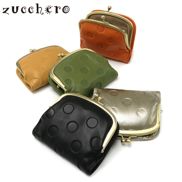 二つ折り財布 財布 がま口 サイフ 本革 革 レザー 軽量 軽い かわいい 小さめ 小銭入れ 水玉 ドット 日本製 女性 プレゼント ギフト KRALA クラーラ 55212