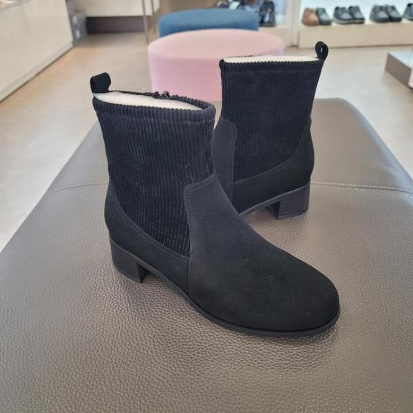 ESQUIRE HC13 スエード 女性 アンクルブーツ ソックスフィット スエード ブーツ PFDWBS8 (S41914896)