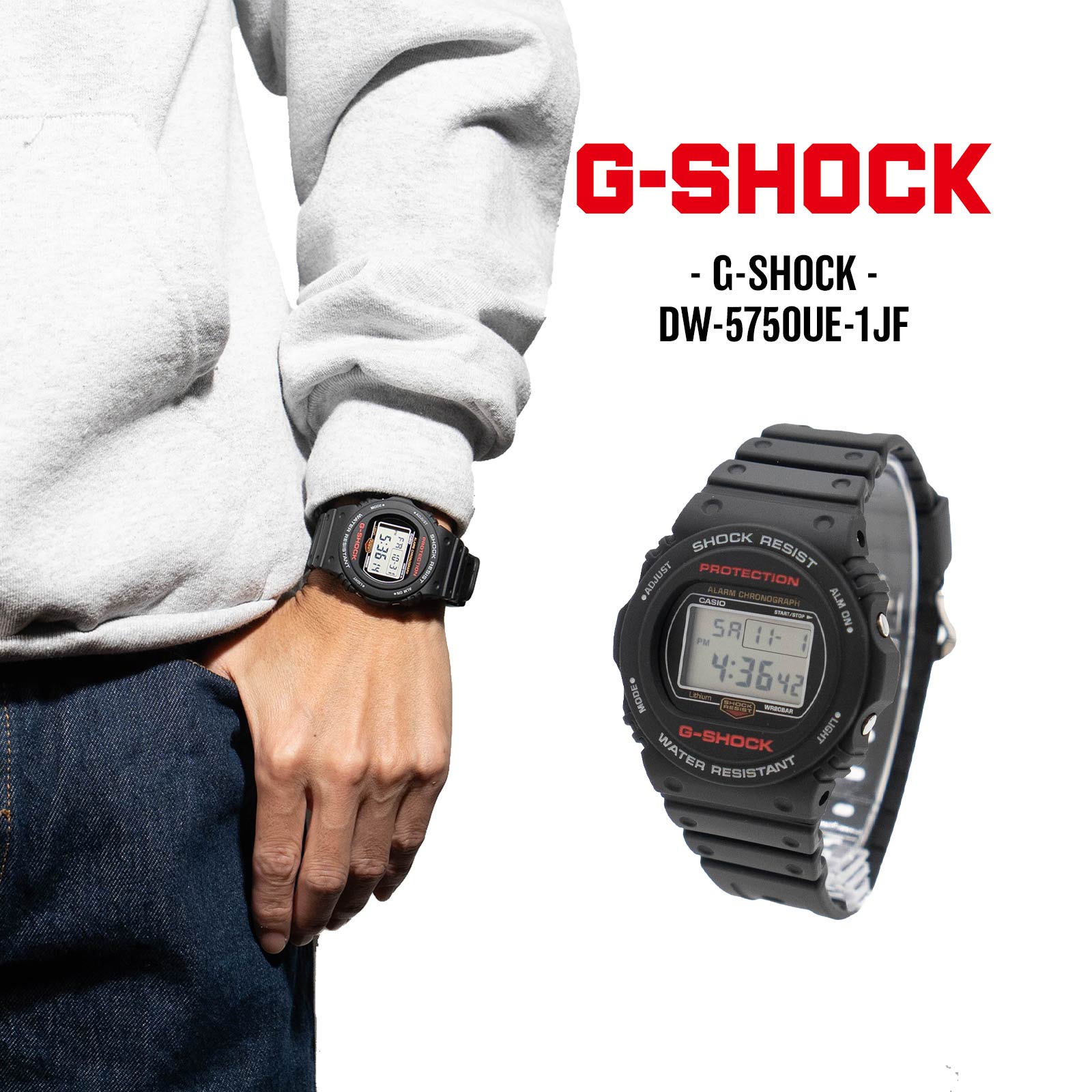 Gショック CASIO G-SHOCK DW-5750UE-1JF メンズ スティング STING ジーショック クラシック オリジン ラウンドフェイス ブラック 腕時計