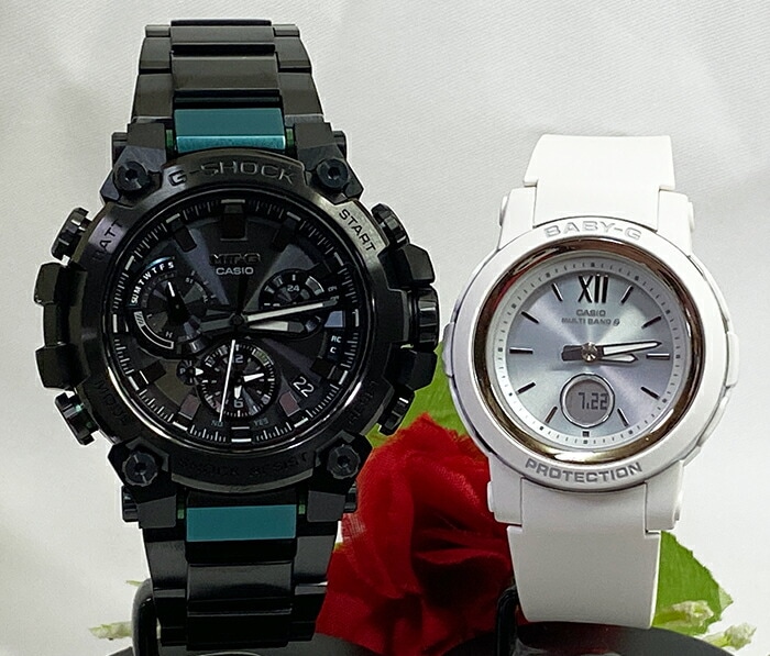 恋人たちのGショックペア G-SHOCK BABY-G ペアウォッチ ペア腕時計 カシオ 2本セット gショック 電波ソーラー MTG-B3000BD-1A2JF BGA-2900-7AJF ラッピ