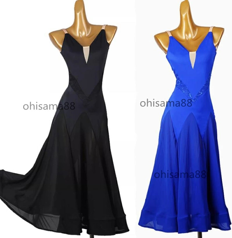 社交ダンスドレス レディース 練習着 モダンドレス 可愛い 団体ウエア ワルツ 競技用のドレス スタンダードドレス 試合 発表会ドレス ワンピース ダンスウェア ステージ衣装 ダンドレス 着痩せ 社交