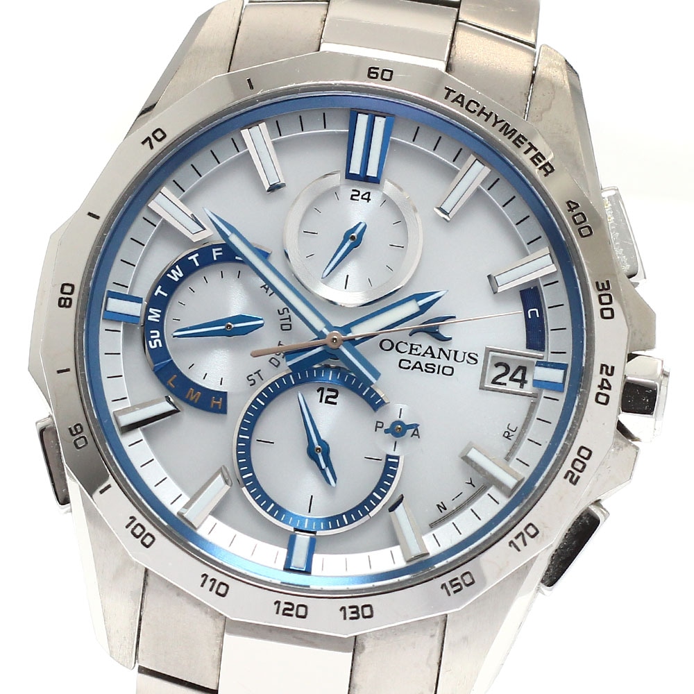カシオ CASIO OCW-S4000F-7AJF オシアナス マンタ ソーラー電波 メンズ 箱・保証書付き_939609【中古】