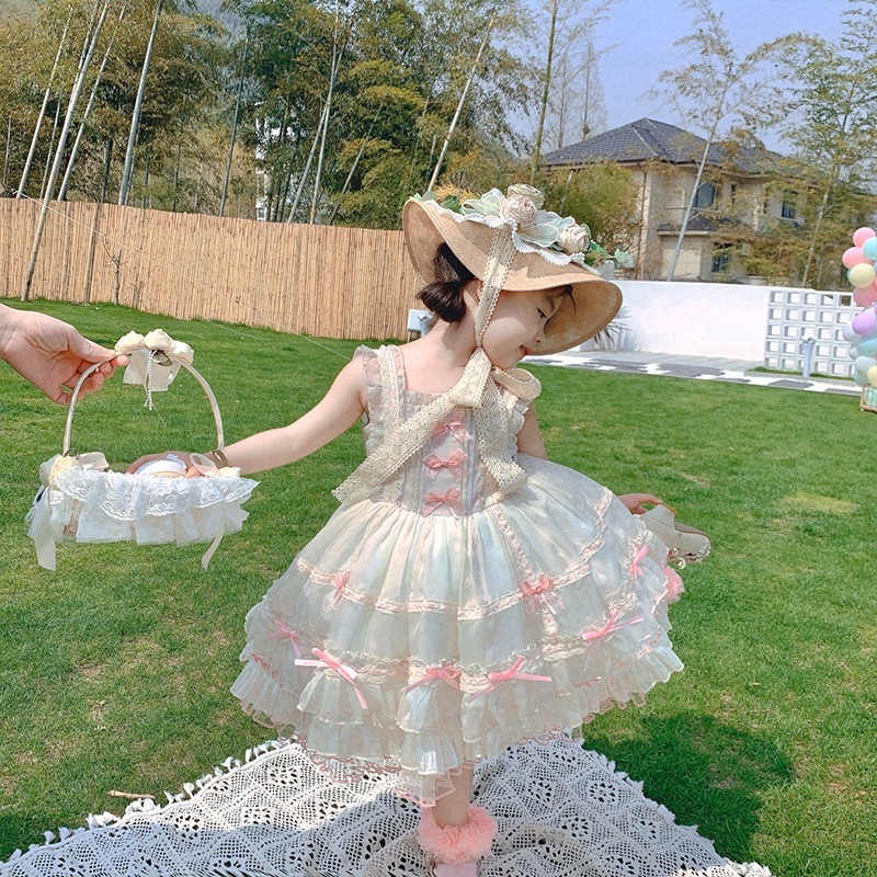 ガールズドレスサマーロリータ子供スカートベビーガールサマードレスプリンセスドレス子供服