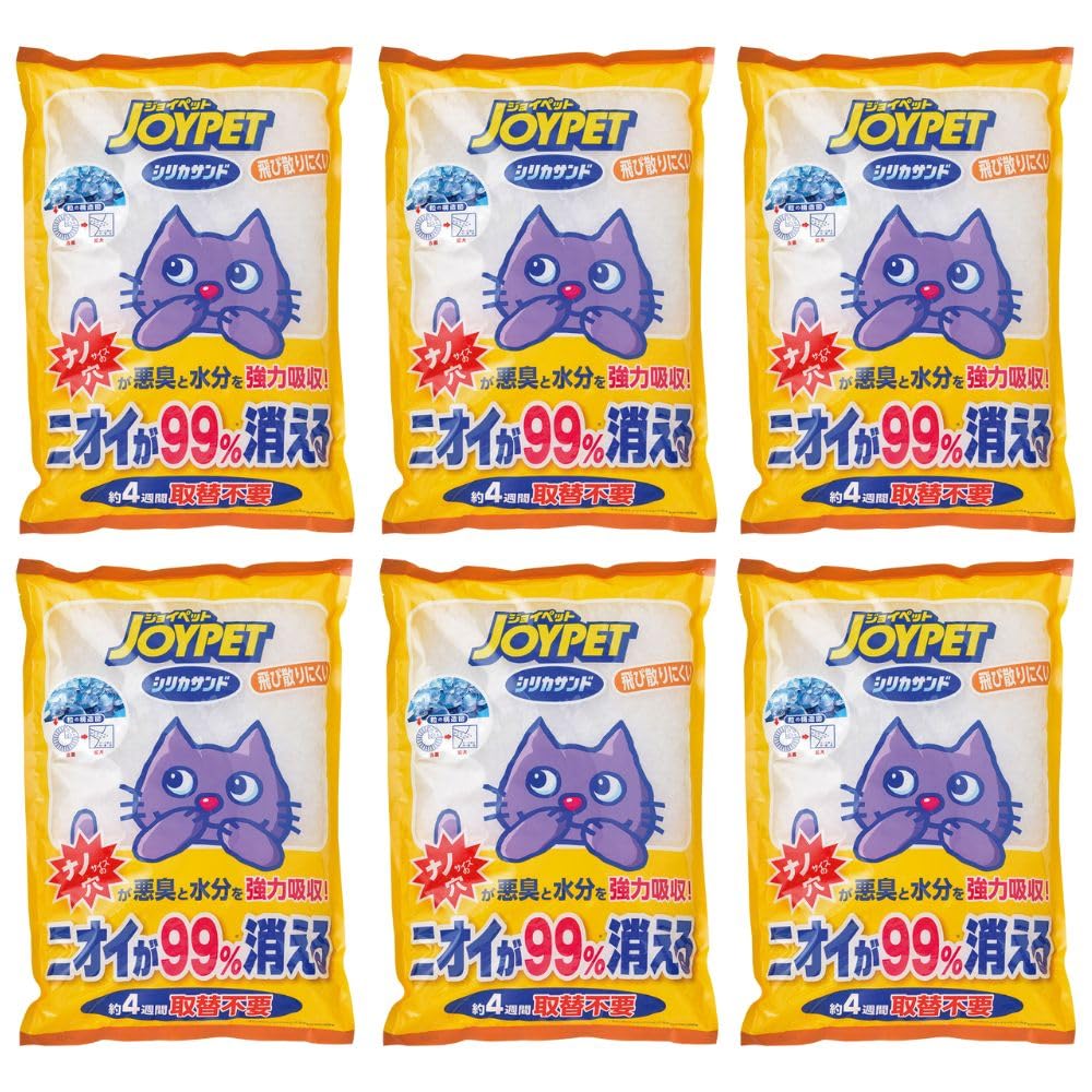 JOYPET(ジョイペット) 猫砂 シリカサンドクラッシュ 4.6L×6個 (まとめ買い)