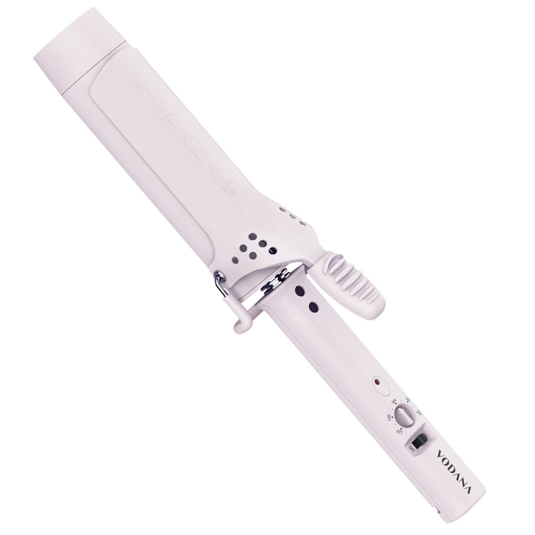 VODANA グラムウェーブカーリングアイロン【日本正規品】【日本仕様プラグ】ウェーブアイロン ヨシンモリ くびれ巻き 女神ヘア 韓国風ヘア ダメージ最小化 (パウダーピンク, 40mm)