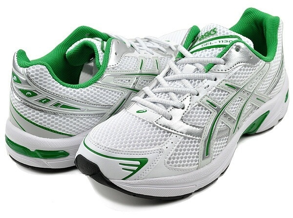 ゲル 1130 スニーカー メッシュ ホワイト ピュアシルバー グリーン 1201a910-100