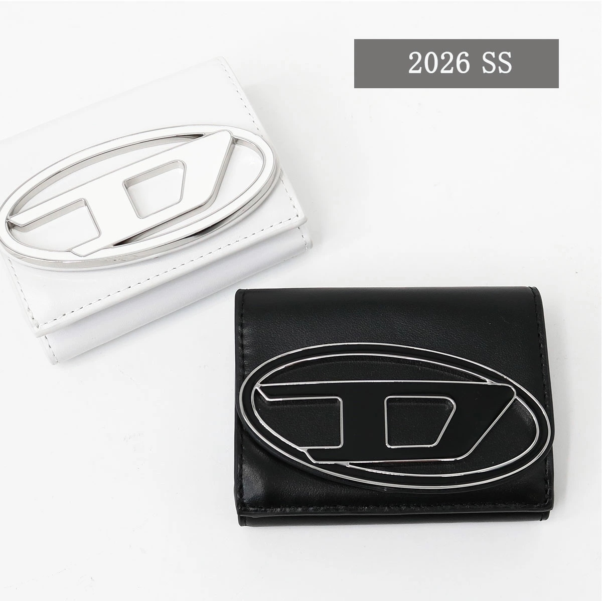 三つ折り財布 X09887 PR818 1DR TRI FOLD COIN XS II レザー ミニ財布 レディース 小銭入れ付き オーバルDロゴ ギフト プレゼント ロゴ