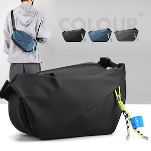 3色 ボディバッグ バストバック 多機能 ショルダーバッグ iPad スマホ 携帯電話 大容量 ナイロン 鞄 メンズ カジュアル 運動 ファッション