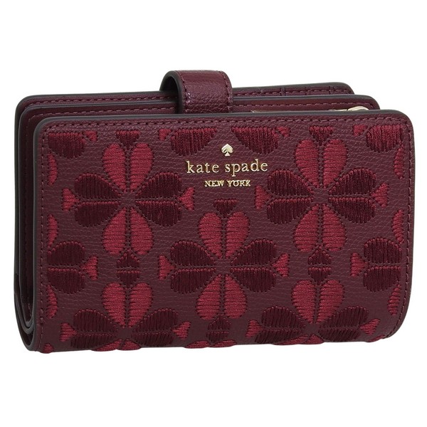 ケイトスペード 財布 レディース 二つ折り財布 アウトレット レザー レッド spade flower med comp bifld KL899-600 KATE SPADE