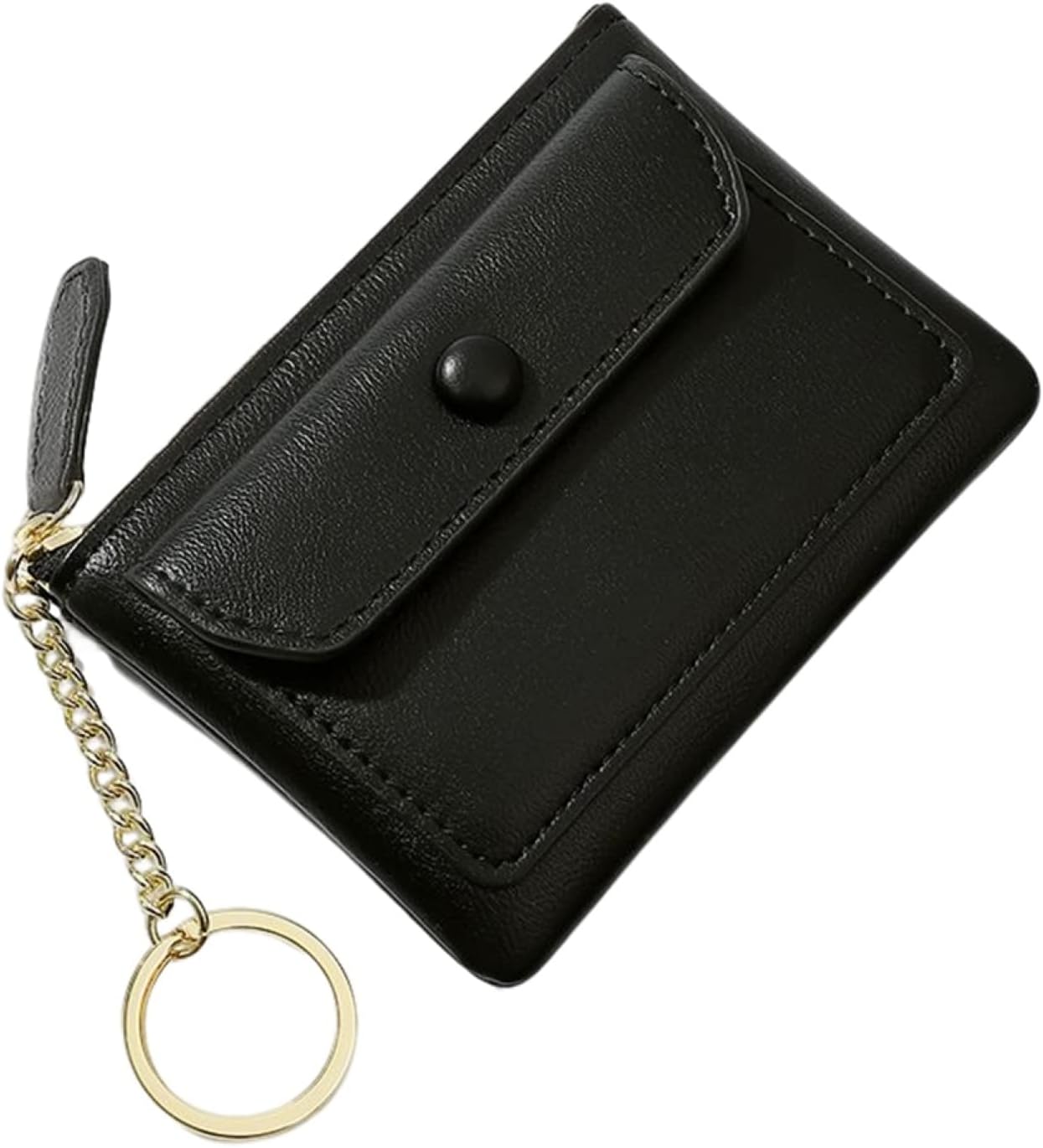 【20%OFFクーポン】ミニ財布 レディース 財布 無地 ファスナー ボタン 大容量 小銭入れ カード入れ キーホルダー 多機能 使いやすい 軽い 薄い ウォレット コインケース ファッション 高級