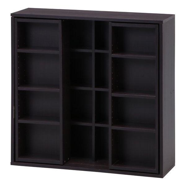 ダブルスライドラック 幅89cm ブラウン DS9090BR