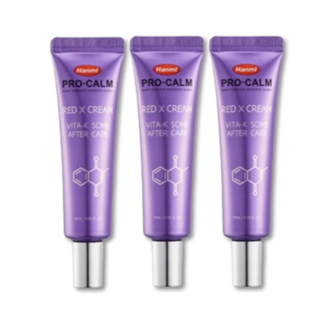 【ブライトニングケア】 レッドXクリーム ビタミンK配合 18ml×3本 血行サポート むくみケア プロバイオティクス複合体 アロエエキス配合 韓国産フェイスクリーム
