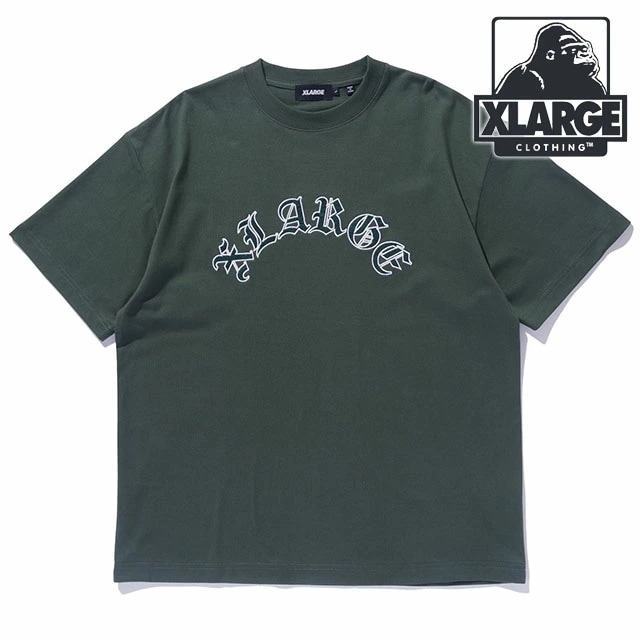 メール便 オールドイングリッシュ ショートスリーブ Tシャツ [101243011001] S/S TEE メンズ トップス 半袖 ロゴティー x-large エックスラージ GREEN