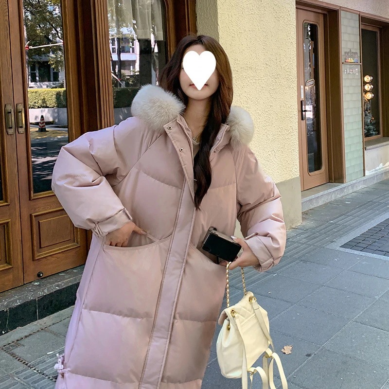 レディース ミドル丈 ダウンジャケット 膝上丈 厚手 おしゃれ 人気スタイル ダックダウンコート