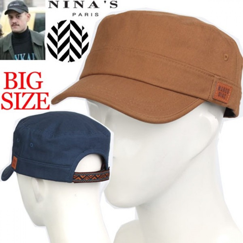 (ニナスパリ) 64cm_ビッグサイズヘリンボーンコットンブリムハット (3SS121)