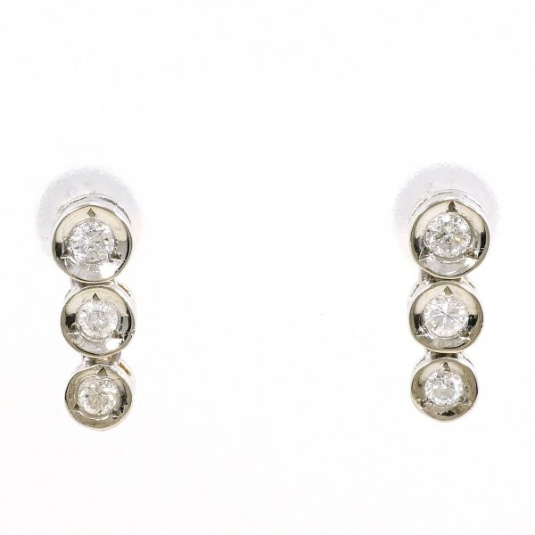 PT900 プラチナ ピアス ダイヤ 0.10 ×2 総重量約1.5g ジュエリー 中古