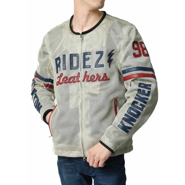 RIDEZ PISTON KNOCKER MESH JKT IV L RLSJ15 アイボリー メッシュジャケット