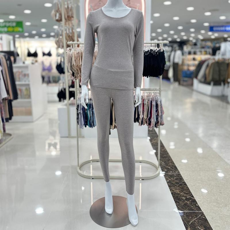 暖かくて保温性の高い女性9部丈インナーセット COA_DG