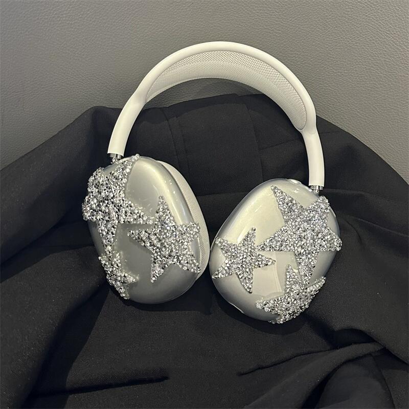 【2026 新作-362】AirPods Max ぎゃるいキラキラデコ ケース カバー シリコン イヤーカップ 保護カバー 衝撃 吸収 保護 アクセサリー ヘッドホンカバー アップル エアーポッズマッ