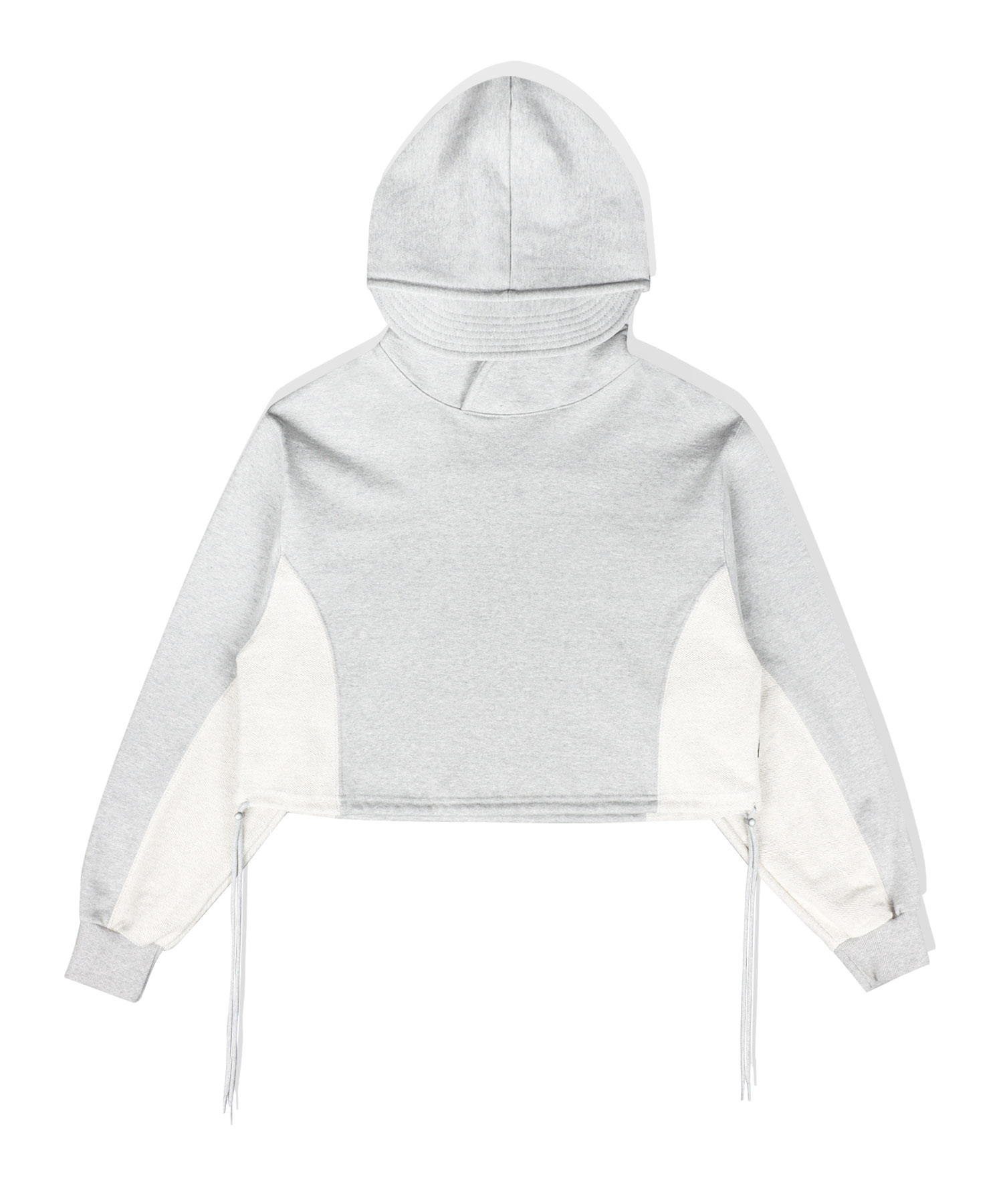 REVERSE BLOCK CAP CROP HOODIE(GRAY)/size:OS