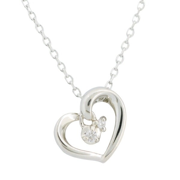 正規紙袋＆箱付 ネックレス レディース オープンハート ペンダント 4月