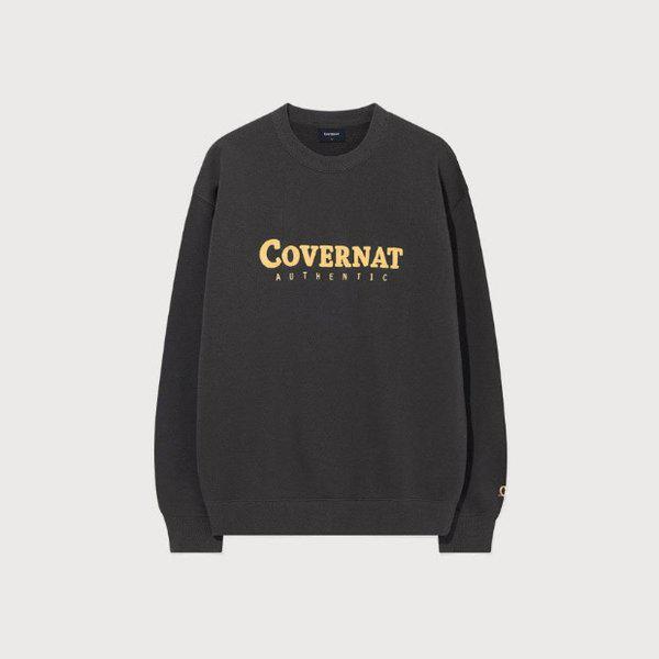 M 長袖Tシャツ CQK CO2501CR01-CH オーセンティック ロゴ スウェットシャツ チャコール