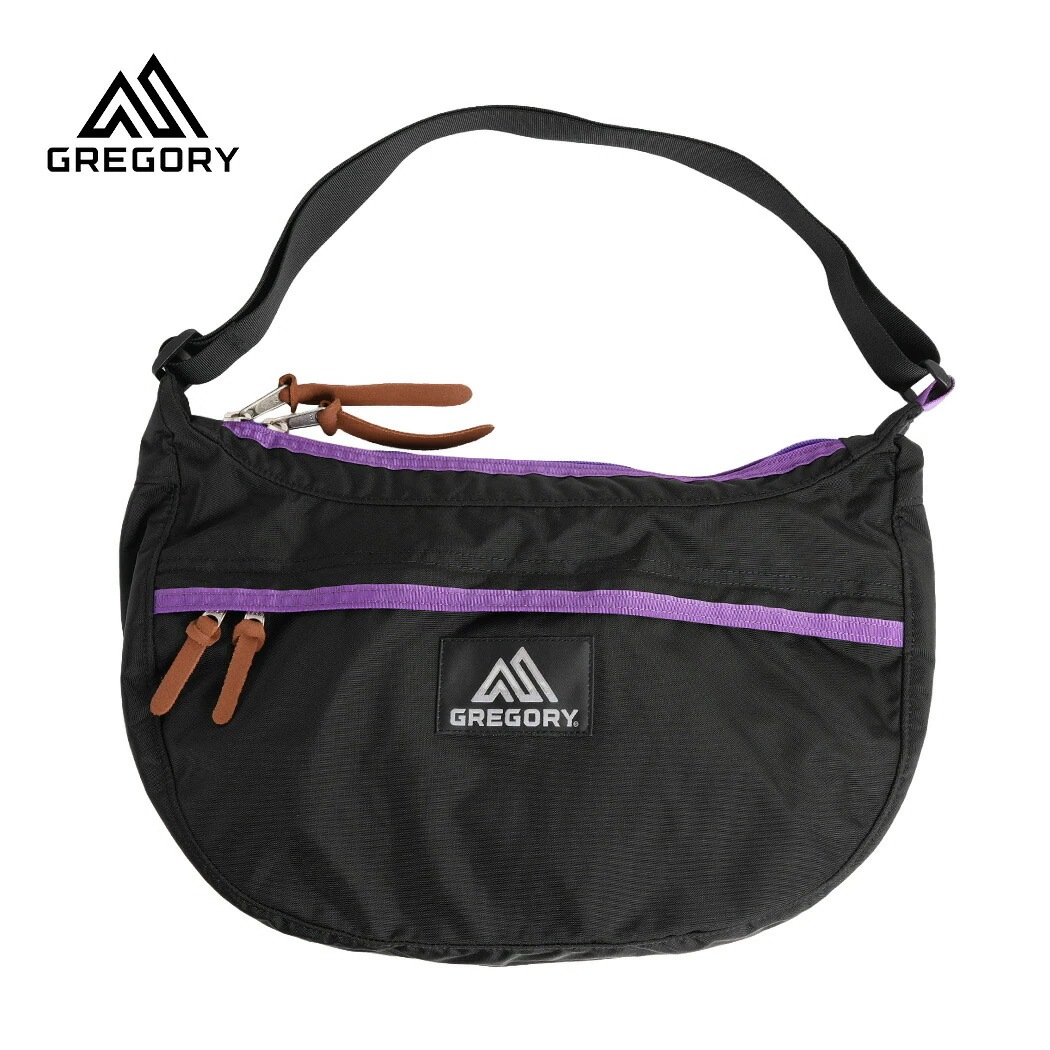 GREGORY グレゴリー サッチェル ショルダー バッグ SATCHEL M BAG BLACK PURPLE ( 鞄 ブラック 黒 紫 ムーンバッグ パープル メンズ レディース 154503-7