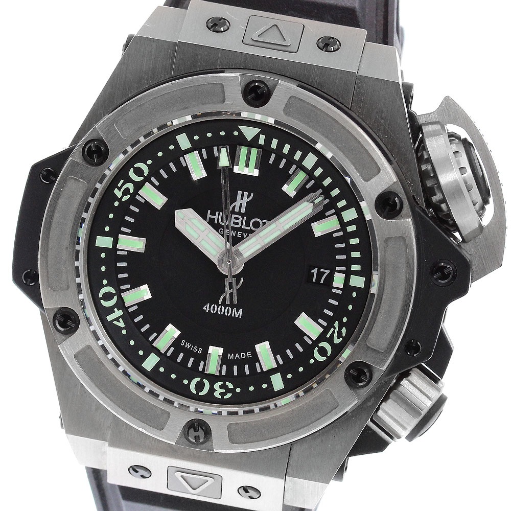 ウブロ HUBLOT 731.NX.1190.RX オーシャノグラフィック キングパワー 4000チタニウム 自動巻き メンズ 良品 保証書付き_958251【中古】
