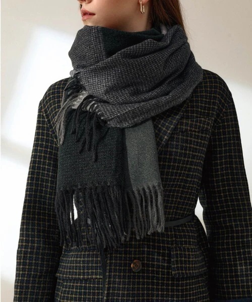 [最安値挑戦]ストール バイカラー大判ストール レディース