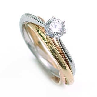 (Brand アニーベル) PtK18ダイヤモンドリング（婚約指輪エンゲージリング）楽ギフ_包装02P26Mar16