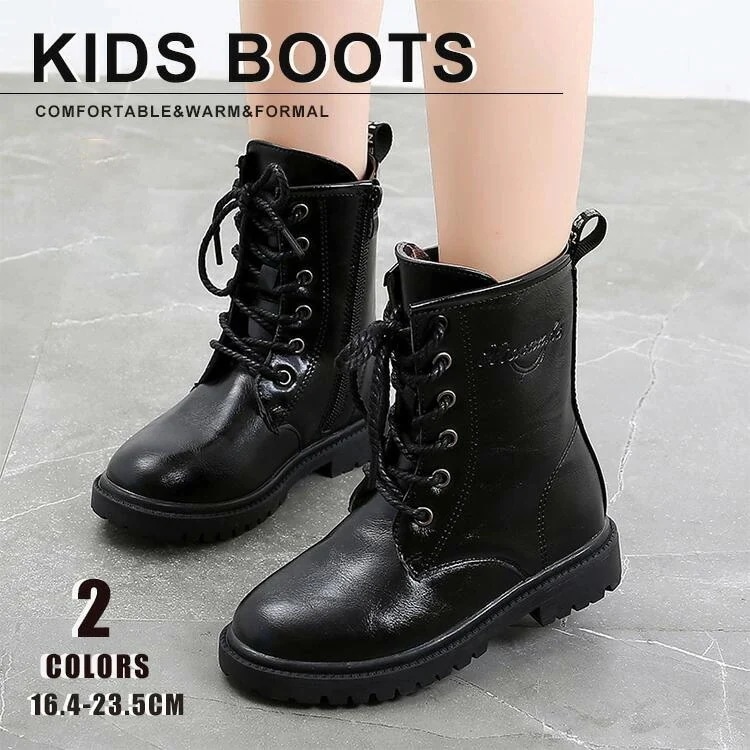 売切必至キッズブーツ 編み上げブーツ レースアップ サイドファスナー ブーツ キッズ 子供靴 男女兼用 女の子 男の子 子供用 痛くない 歩きやすい 履きやすい 脱ぎやすい おしゃれ シンプル カジュ 5,131円