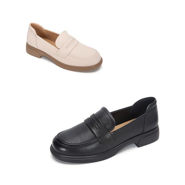 ヨファ ジゼル 牛革 コンフォート ローファー 2colors_P415529956