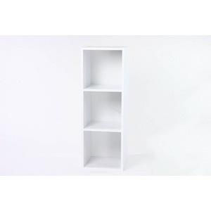 レコードラック（LP収納用ラック）/バイナルボックス 木製 3段 VL-3 ホワイト（白）