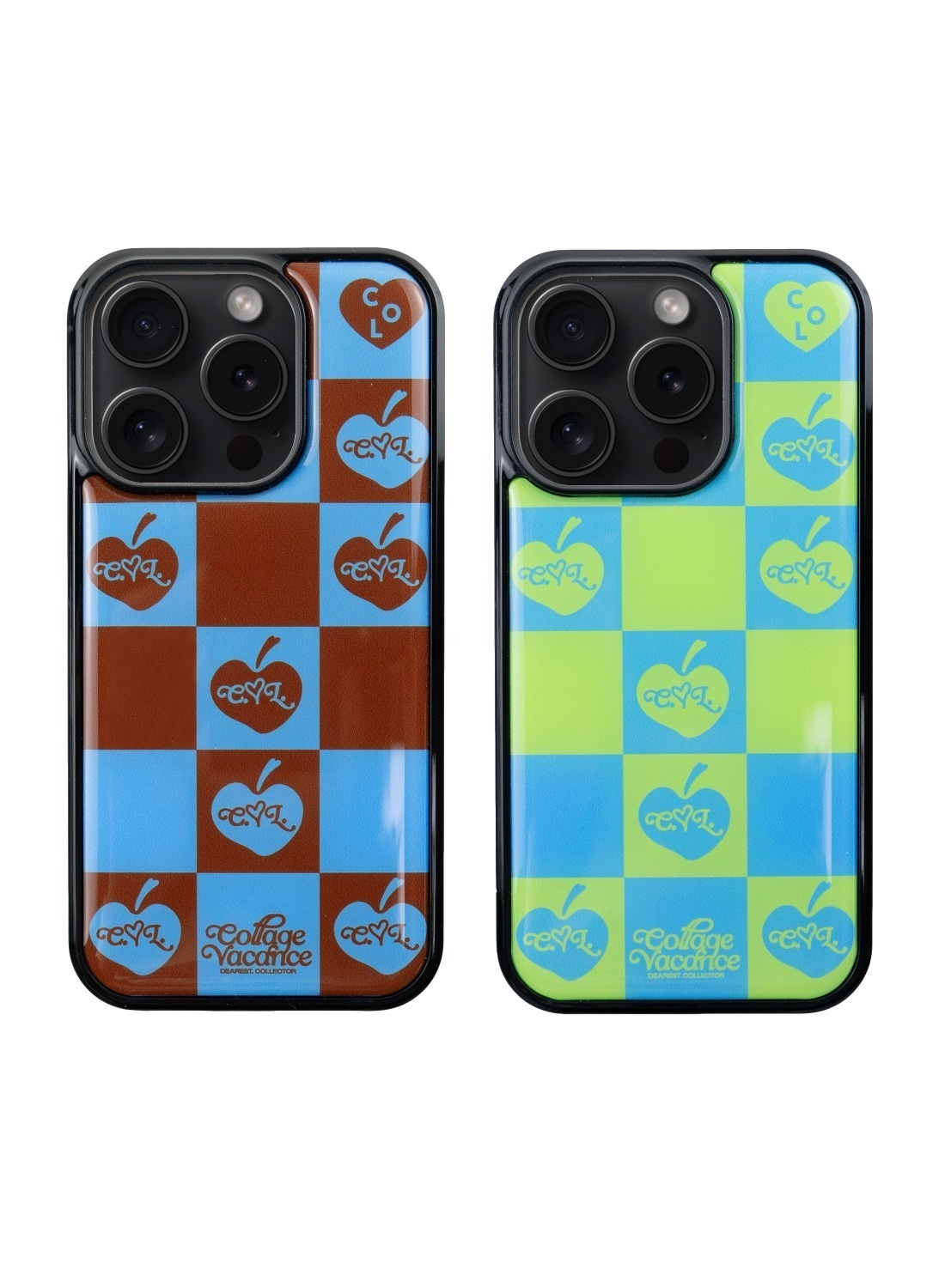 Collage Vacance Vintage Lettering Logo Checkerboard Case