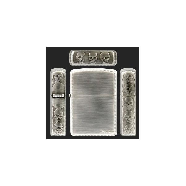 zippoライター ジッポー 限定品 アーマー スカル3ER-SKULL B アンティークSv
