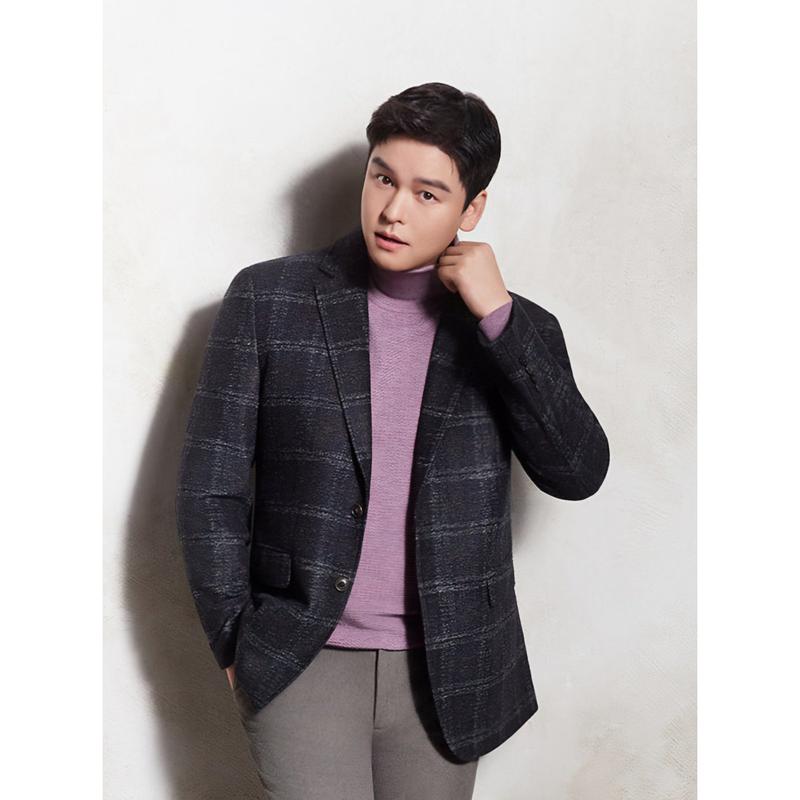 ウール混紡クラシックレトロチェックジャケットCDAABJK4105_IC