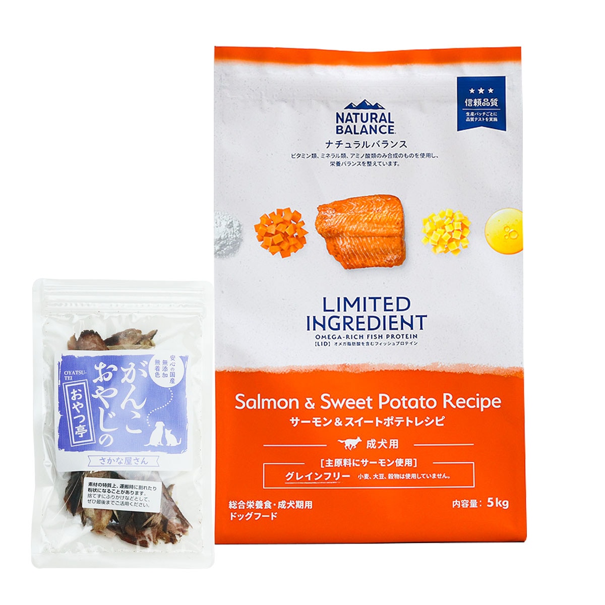 LIDグレインフリー 成犬用 サーモン&スイートポテト 5kg【お試し国産お魚おやつ約20g付き】